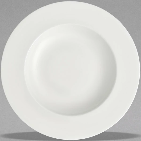 Villeroy & Boch 16-3272-2790 Stella Hotel 11 1/4" White Bone Porcelain Deep Plate - 6/Case 1 Villeroy & Boch 16-3272-2790 Stella Hotel 11 1/4" White Bone Porcelain Deep Plate - 6/Case