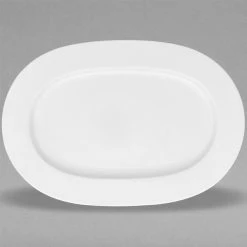 Villeroy & Boch 16-3272-3570 Stella Hotel 8" X 5 1/2" White Bone Porcelain Small Oval Plate - 6/Case