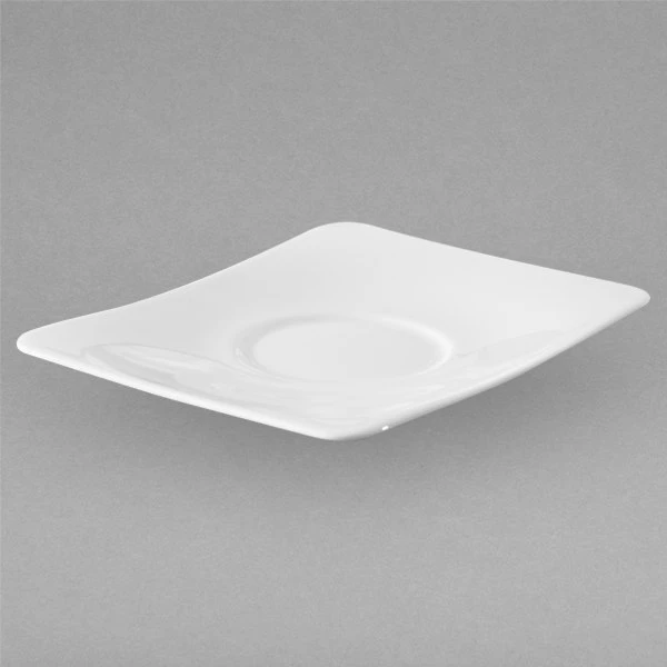Villeroy & Boch 10-4510-1430 Modern Grace 5 1/2" X 4 1/4" White Bone Porcelain Saucer - 6/Case 2 Villeroy & Boch 10-4510-1430 Modern Grace 5 1/2" X 4 1/4" White Bone Porcelain Saucer - 6/Case - Image 2