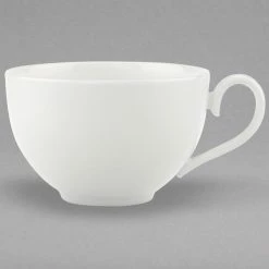 Villeroy & Boch 16-3272-1240 Stella Hotel 13.5 Oz. White Bone Porcelain Cup - 6/Case