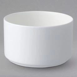 Villeroy & Boch 16-3272-2514 Stella Hotel 10.25 Oz. White Bone Porcelain Unhandled Stackable Bouillon Cup - 6/Case