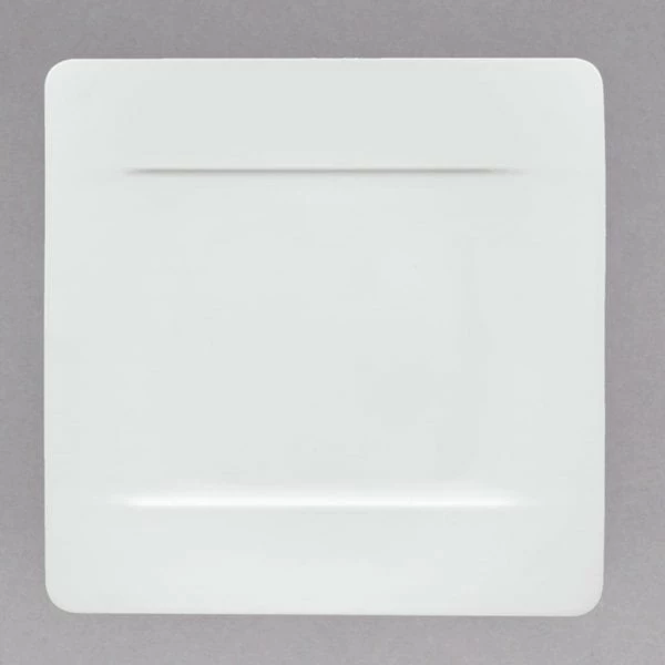 Villeroy & Boch 10-4510-2640 Modern Grace 8 1/2" X 8 1/2" White Bone Porcelain Square Plate - 6/Case 2 Villeroy & Boch 10-4510-2640 Modern Grace 8 1/2" X 8 1/2" White Bone Porcelain Square Plate - 6/Case - Image 2