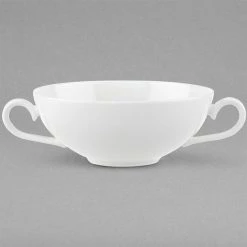 Villeroy & Boch 16-3272-2510 Stella Hotel 13.5 Oz. White Bone Porcelain Bouillon Cup - 6/Case