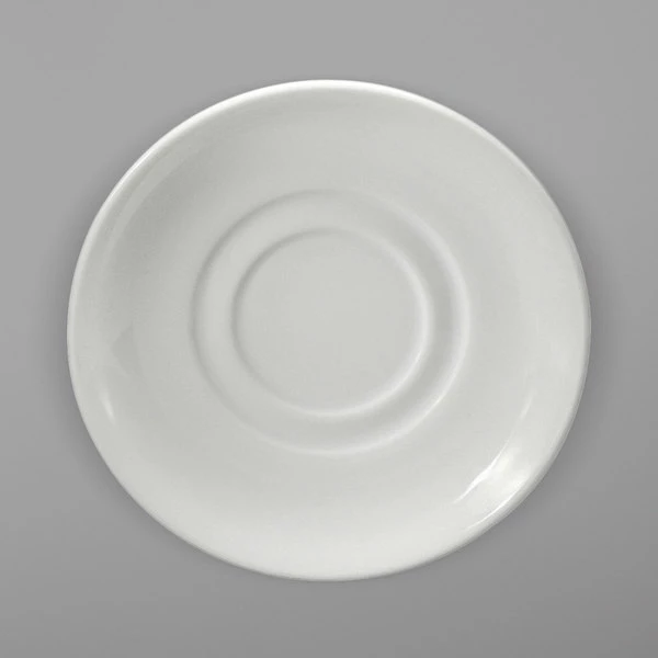 Oneida Royale By 1880 Hospitality R4220000500 5 3/4" Bright White Porcelain Saucer - 36/Case 1 Oneida Royale By 1880 Hospitality R4220000500 5 3/4" Bright White Porcelain Saucer - 36/Case