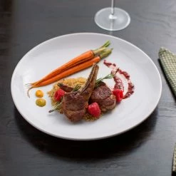 Acopa 11 1/4" Round Bright White Coupe Stoneware Plate - 4/Pack