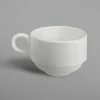 RAK Porcelain CLSC23 Classic Gourmet 7.8 Oz. Ivory Porcelain Stackable Cup - 12/Case