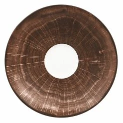 RAK Porcelain WDCLSA15OB Woodart 5 7/8" Oak Brown Porcelain Coffee Cup Saucer - 12/Case
