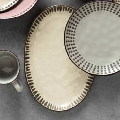 World Tableware DULCET-4C Dulcet 12 5/8" X 8 5/8" Cream Stoneware Platter - 12/Case -Rak Porcelain shop 1786686