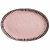 World Tableware DULCET-4P Dulcet 12 5/8" X 8 5/8" Pink Stoneware Platter - 12/Case