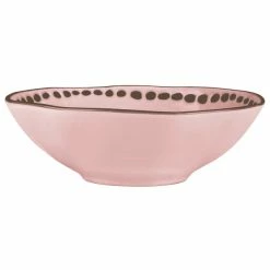 World Tableware DULCET-5P Dulcet 50 Oz. Pink Stoneware Serving Bowl - 12/Case