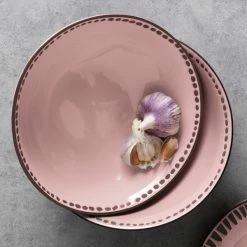 World Tableware DULCET-5P Dulcet 50 Oz. Pink Stoneware Serving Bowl - 12/Case -Rak Porcelain shop 1786774