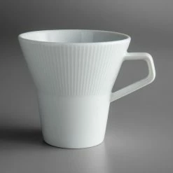 Schonwald 9405275-62987 Connect Radial 8.75 Oz. Continental White Porcelain Tall Cup - 6/Case