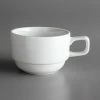 Oneida Royale By 1880 Hospitality R4220000530 7 Oz. Stackable Bright White Porcelain Cup - 36/Case