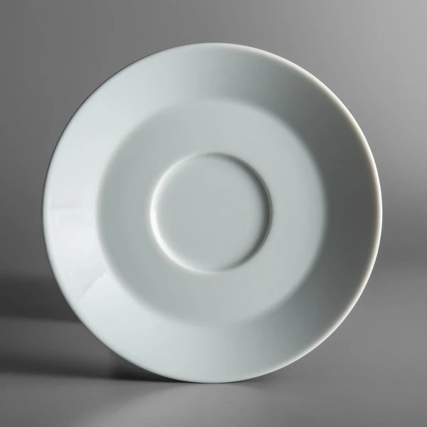 Schonwald 9406918 Connect 6 1/4" Continental White Porcelain Saucer - 12/Case 1 Schonwald 9406918 Connect 6 1/4" Continental White Porcelain Saucer - 12/Case