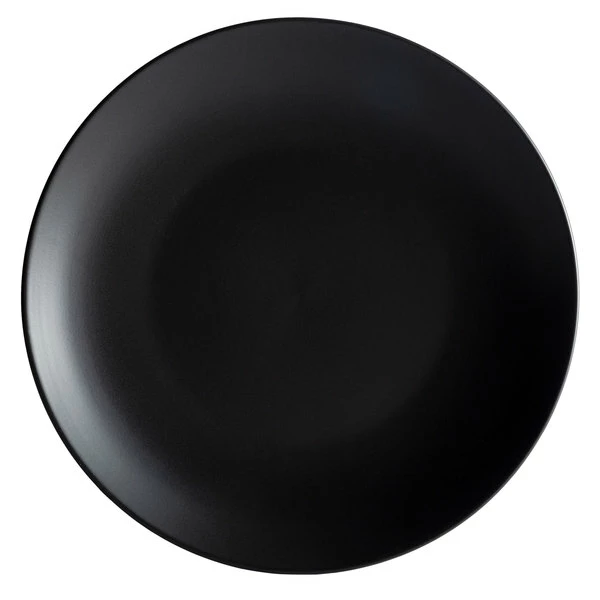 Acopa 11" Matte Black Stoneware Coupe Plate - 12/Case 2 Acopa 11" Matte Black Stoneware Coupe Plate - 12/Case - Image 2