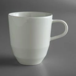 Schonwald 9125582 Allure 10.75 Oz. Bone White Porcelain Coffee Mug - 6/Case