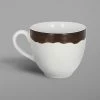 RAK Porcelain WDCLCU23OB Woodart 7.8 Oz. Oak Brown Porcelain Cup - 12/Case