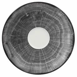 RAK Porcelain WDCLSA17BG Woodart 6 3/4" Beech Grey Porcelain Coffee Cup Saucer - 12/Case