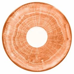 RAK Porcelain WDCLSA17CO Woodart 6 3/4" Cedar Orange Porcelain Coffee Cup Saucer - 12/Case