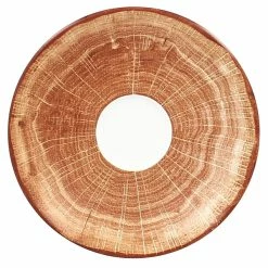 RAK Porcelain WDCLSA17TB Woodart 6 3/4" Timber Brown Porcelain Coffee Cup Saucer - 12/Case