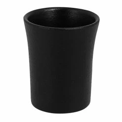 RAK Porcelain NFSPCU09BK Neo Fusion 3.1 Oz. Volcano Black Porcelain Cup - 12/Case
