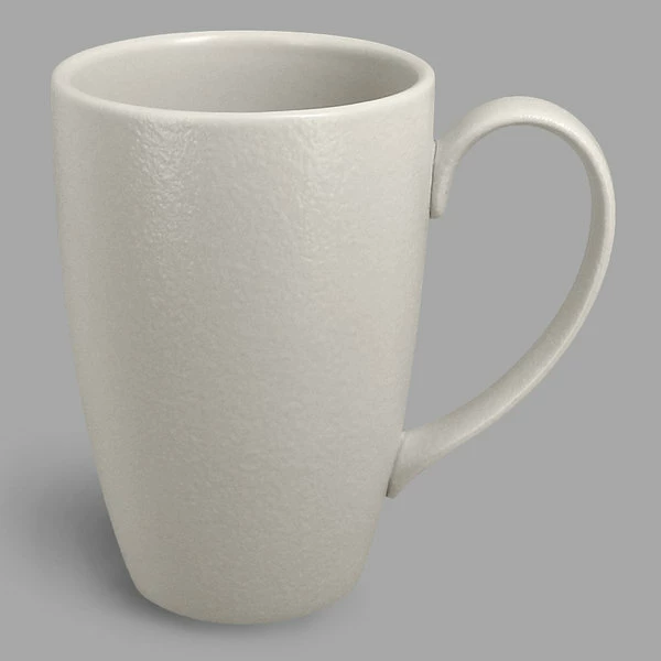 RAK Porcelain NFBAMG45WH Neo Fusion 15.2 Oz. Sand White Porcelain Mug - 12/Case 1 RAK Porcelain NFBAMG45WH Neo Fusion 15.2 Oz. Sand White Porcelain Mug - 12/Case