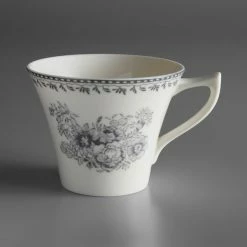 Oneida Lancaster Garden By 1880 Hospitality L6703068520 6 Oz. Grey Porcelain Tea Cup - 48/Case