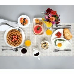 Tuxton YBM-080 Monterey 8 Oz. Eggshell China Mug With Berry Band - 36/Case -Rak Porcelain shop 1819678