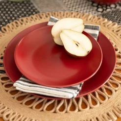 10 Strawberry Street WM-4-RED Wazee Matte 7 3/4" Round Red Stoneware Salad Plate - 24/Case 7 10 Strawberry Street WM-4-RED Wazee Matte 7 3/4" Round Red Stoneware Salad Plate - 24/Case -Rak Porcelain shop 1842830