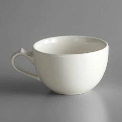 RAK Porcelain ANCU23 Anna 7.8 Oz. Ivory Porcelain Coffee / Tea Cup - 12/Case