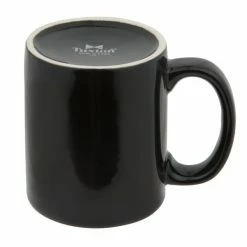 Tuxton BBM-1202 Black 12 Oz. China C-Handle Mug - 6/Pack -Rak Porcelain shop 1850067