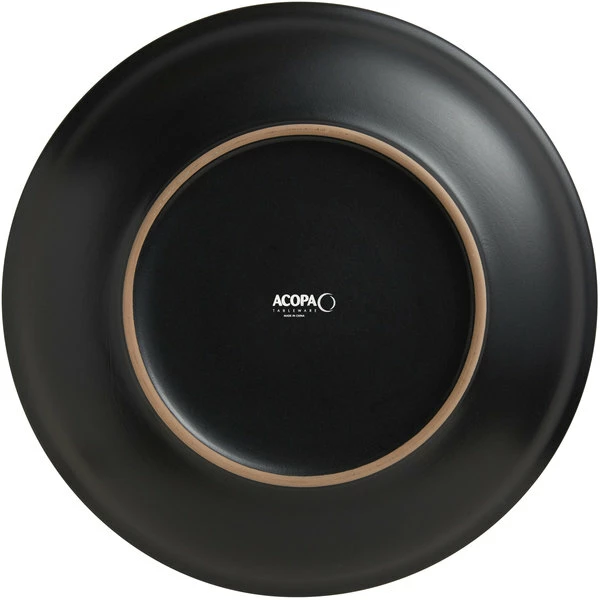 Acopa 10 1/2" Matte Black Stoneware Coupe Plate - 12/Case 3 Acopa 10 1/2" Matte Black Stoneware Coupe Plate - 12/Case - Image 3