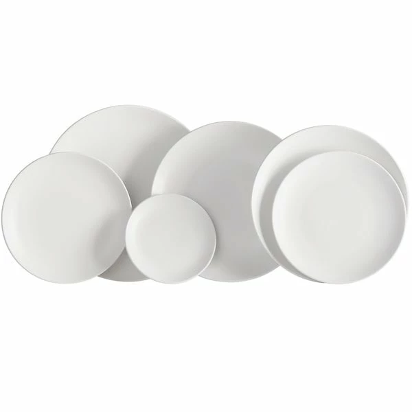 Acopa 12 1/4" Matte White Stoneware Coupe Plate - 12/Case 5 Acopa 12 1/4" Matte White Stoneware Coupe Plate - 12/Case - Image 5