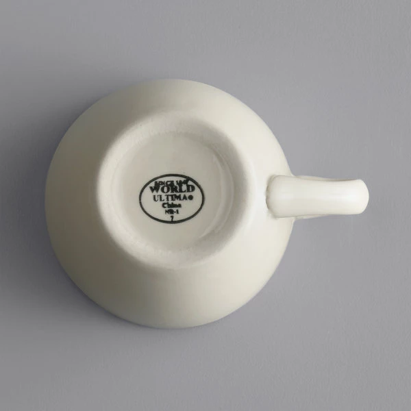 World Tableware NR-1 Kingsmen White 7 Oz. Ultima Cream White Narrow Rim Stoneware Cup - 36/Case 2 World Tableware NR-1 Kingsmen White 7 Oz. Ultima Cream White Narrow Rim Stoneware Cup - 36/Case - Image 2