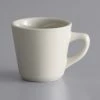 World Tableware PWC-1 Princess White 7 Oz. Ultima Cream White Rolled Edge Stoneware Cup - 36/Case