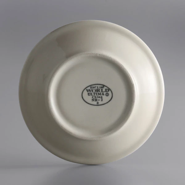 World Tableware NR-2 Kingsmen White 5 1/2" Ultima Cream White Narrow Rim Round Stoneware Saucer - 36/Case 2 World Tableware NR-2 Kingsmen White 5 1/2" Ultima Cream White Narrow Rim Round Stoneware Saucer - 36/Case - Image 2