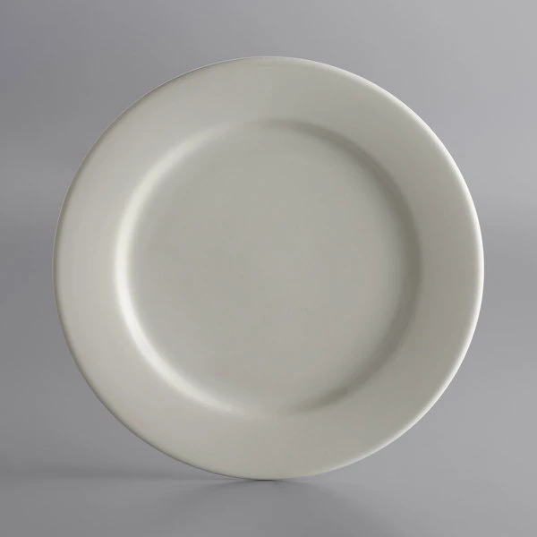 World Tableware PWC-45 Princess White 10 1/2" Ultima Cream White Round Rolled Edge Stoneware Plate - 12/Case 1 World Tableware PWC-45 Princess White 10 1/2" Ultima Cream White Round Rolled Edge Stoneware Plate - 12/Case