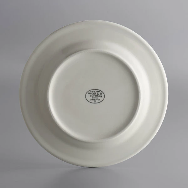 World Tableware PWC-45 Princess White 10 1/2" Ultima Cream White Round Rolled Edge Stoneware Plate - 12/Case 2 World Tableware PWC-45 Princess White 10 1/2" Ultima Cream White Round Rolled Edge Stoneware Plate - 12/Case - Image 2