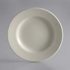World Tableware PWC-5 Princess White 5 1/2" Ultima Cream White Round Rolled Edge Stoneware Plate - 36/Case