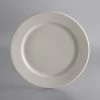World Tableware PWC-50 Princess White 12" Ultima Cream White Round Rolled Edge Stoneware Plate - 12/Case