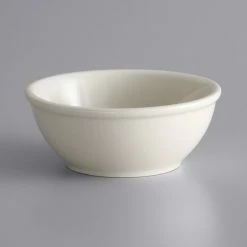 World Tableware PWC-18 Princess White 16 Oz. Ultima Cream White Round Rolled Edge Stoneware Oatmeal Bowl - 36/Case