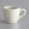 World Tableware PWC-35 Princess White 3.5 Oz. Ultima Cream White Rolled Edge Stoneware Demitasse Cup - 36/Case