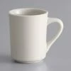 World Tableware TM-8-W Princess White 8.5 Oz. Ultima Cream White Rolled Edge Stoneware Mug - 36/Case