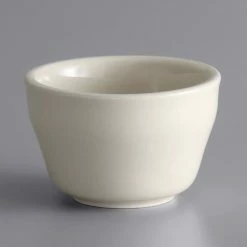 World Tableware PWC-4 Princess White 7.25 Oz. Ultima Cream White Rolled Edge Stoneware Bouillon - 36/Case