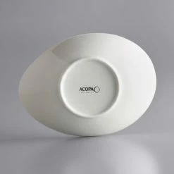 Acopa Nova 24 Oz. Cream White Asymmetric Stoneware Bowl - 24/Case 7 Acopa Nova 24 Oz. Cream White Asymmetric Stoneware Bowl - 24/Case -Rak Porcelain shop 1891660