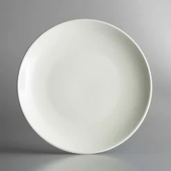 Alternative view of Acopa 7 1/4" Round Ivory (American White) Coupe Stoneware Plate - 36/Case