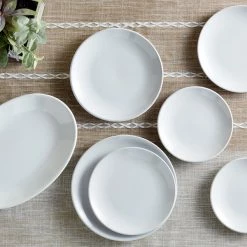 Acopa 11 3/4" X 8" Bright White Oval Coupe Stoneware Platter - 12/Case -Rak Porcelain shop 1897038