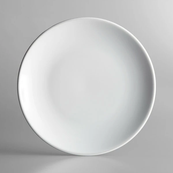 Acopa 8" Round Bright White Coupe Stoneware Plate - 6/Pack 2 Acopa 8" Round Bright White Coupe Stoneware Plate - 6/Pack - Image 2