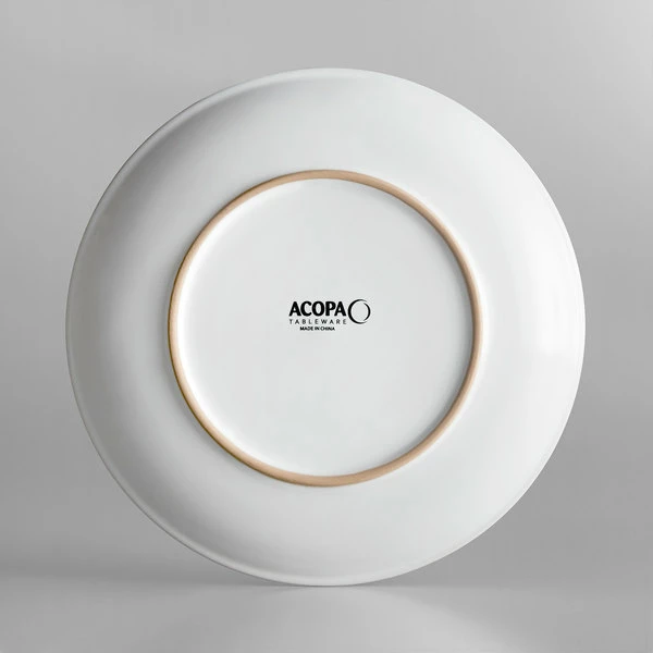Acopa 8" Round Bright White Coupe Stoneware Plate - 6/Pack 3 Acopa 8" Round Bright White Coupe Stoneware Plate - 6/Pack - Image 3