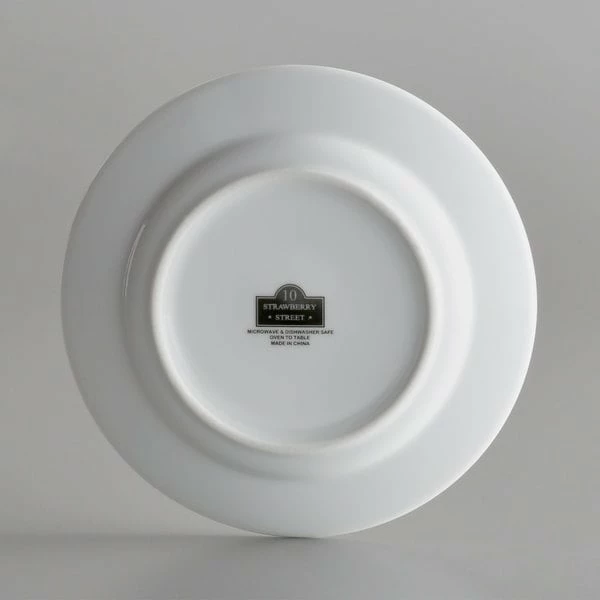 10 Strawberry Street Catering Pack CATCOM-RD-9 Bright White 8 Oz. Porcelain Cup And Saucer - 12/Case 3 10 Strawberry Street Catering Pack CATCOM-RD-9 Bright White 8 Oz. Porcelain Cup And Saucer - 12/Case - Image 3